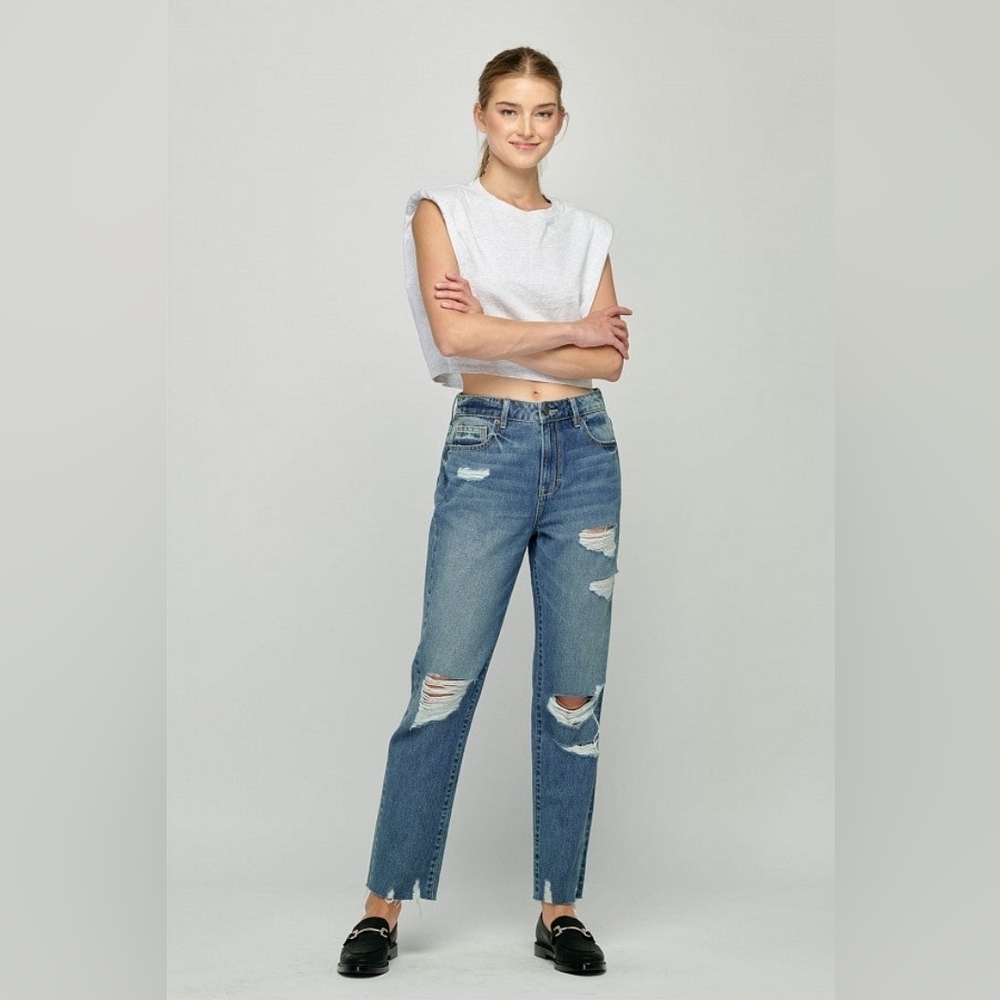 Hidden  Raw hem straight Jeans